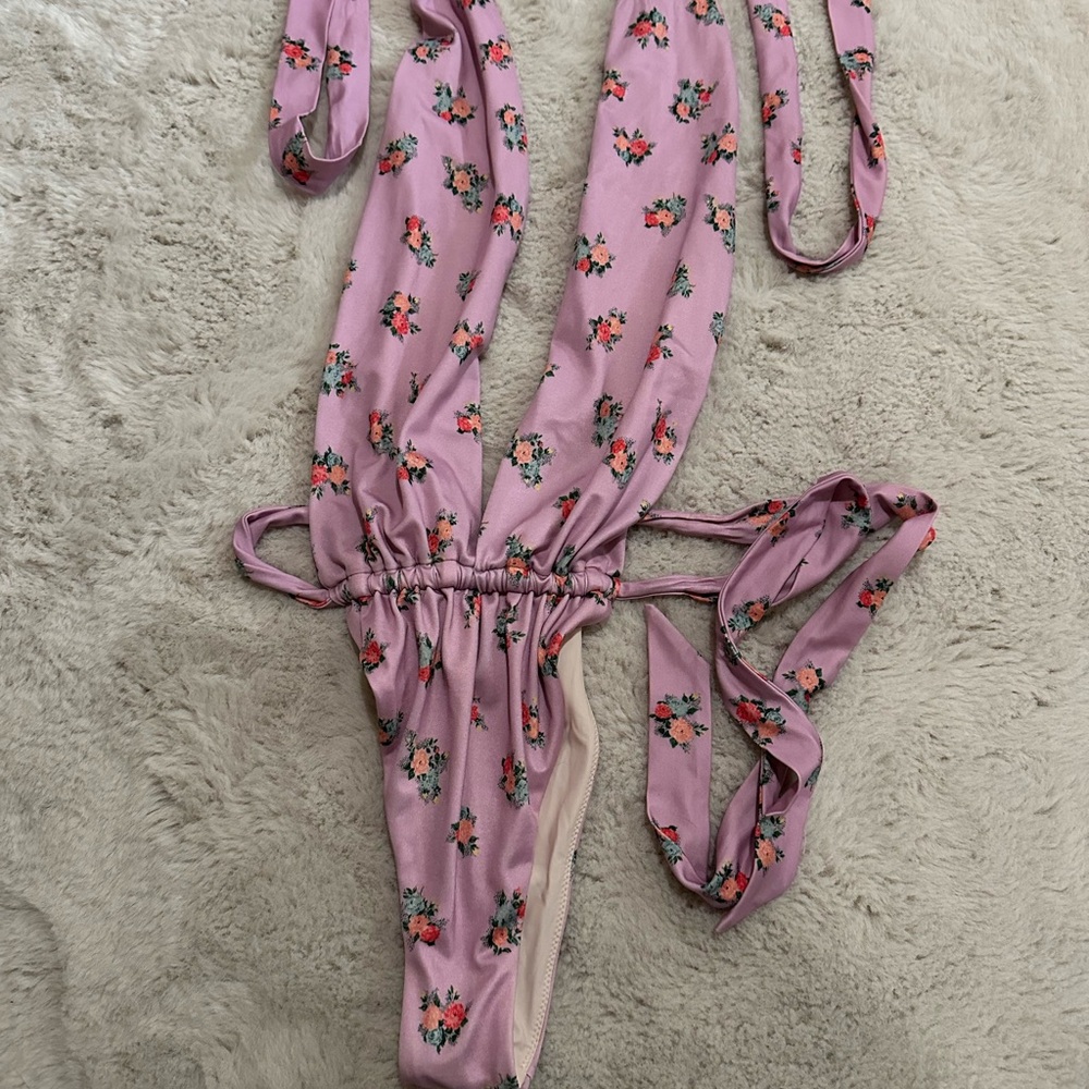 Floral Pink One-Piece Swimsuit